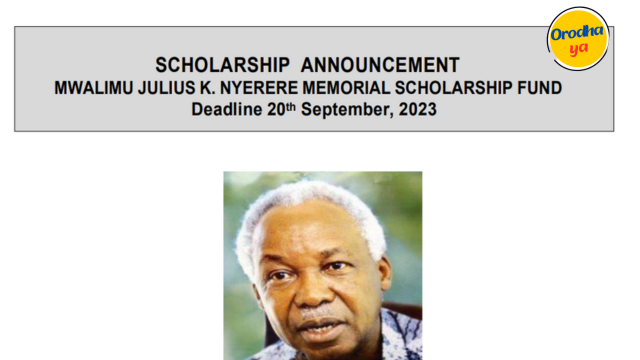 10 fully funded scholarship at Mwalimu Julius K. Nyerere Memorial