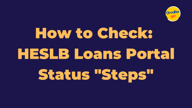 How to Check: HESLB Loans Portal Status "Steps"