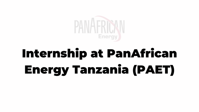 Internship at PanAfrican Energy Tanzania (PAET)