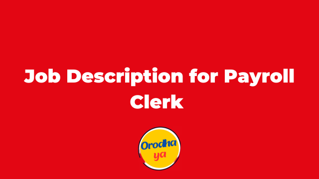 Job Description for Payroll Clerk