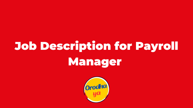 Job Description for Payroll Manager