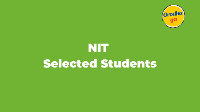 NIT Selected Students 2023/2024.