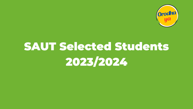 SAUT Selected Students 2023/2024