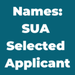 SUA Selected Applicant 2023 Latest