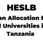 HESLB Loan Allocation for all Universities in Tanzania Grants list
