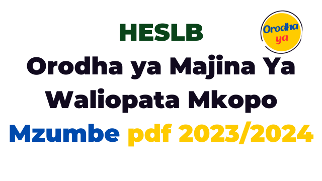 Orodha ya Majina Ya Waliopata Mkopo Mzumbe pdf 2023/2024 List