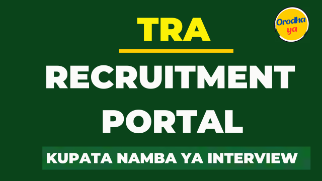 Tra recruitment portal login Registration - Kuangalia namba ya Mtihani