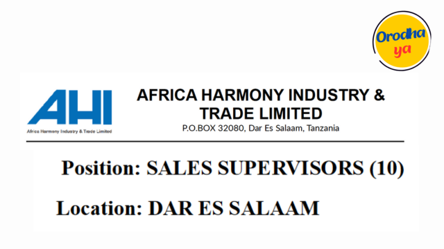 Africa Harmony Industry: New 10 Sales Supervisors Jobs Vacancies