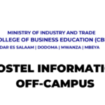 College of Business Education (CBE), Hostel Information Off-Campus