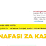 Invade Agro Limited Tanzania, sales agronomists Jobs/Vacancies