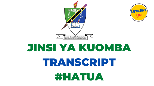 Jinsi Ya Kuomba Transcript NACTE, How to Request a transcript- Nacte 'Steps' Check Out