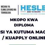Jinsi ya kuomba/Kutuma Maombi Mkopo kwa Diploma Heslb Apply