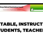 KCPE Timetable 2023-24 Instructions Guidelines Teachers and Candidates