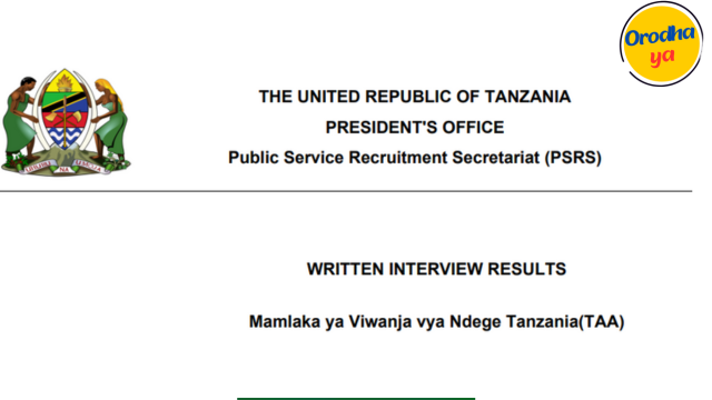 Matokeo ya Usaili Tanzania Airports Authority (TAA) Interview Results Check Out