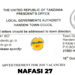 Nafasi za kazi Handeni Town Council, Shirika La THPS- 27 Various 'Posts'