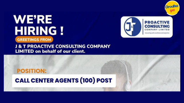 Nafasi za kazi Proactive Consulting Company Limited (J&T)- 100 Post