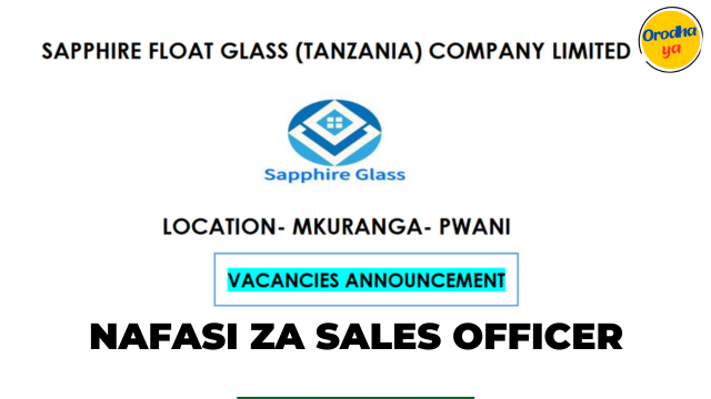 Sales Officer Jobs at Sapphire Float Glass (Tanzania) Company Limited- 2 Post