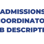 Admissions Coordinator Jobs Description: Any Company, How to apply