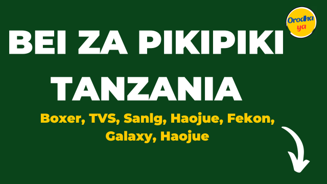 Bei ya Pikipiki Mpya Tanzania, (Boxer, TVS, Sanlg, Haojue, Fekon, Galaxy, Haojue) motorcycles Price