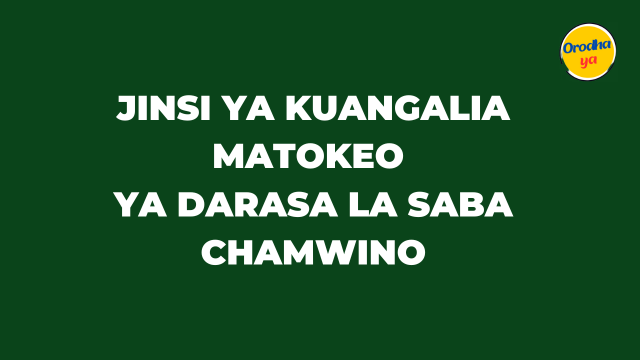 How to Check Matokeo ya Darasa la Saba Chamwino