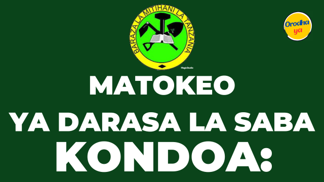 Matokeo ya darasa la saba 2023 Kondoa, NECTA Psle Results Check Out
