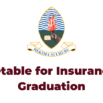 University of Dar es Salaam (UDSM), Timetable for Insurance of Graduation 2023