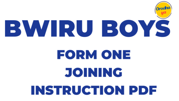 Bwiru Boys Joining Instruction 2024-25 PDF S0104 Release Check Out