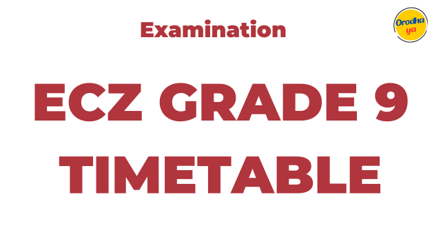 ECZ Grade 9 Zambia Examination Timetable www.exams-council.org.zm PDF Check Out