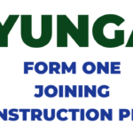 Iyunga Joining Instruction 2024-25 PDF Form Release Check Out