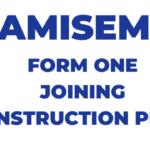 TAMISEMI Form One Joining Instruction 2024-25 Release Check Out