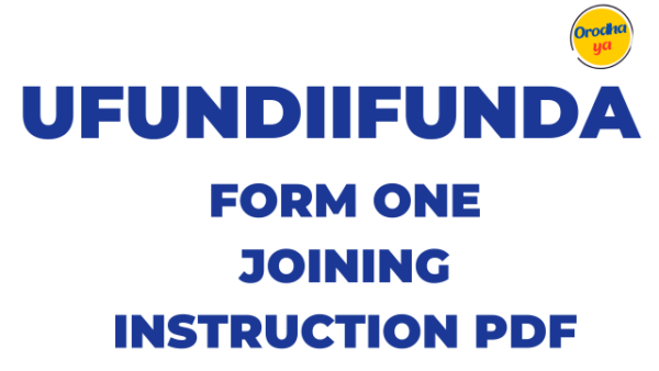 Ufundi Ifunda Joining Instruction 2024-25 PDF Form Release Check Out