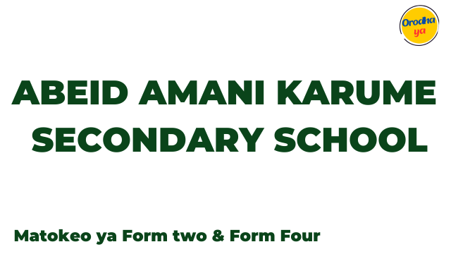 Abeid Amani Karume Secondary School Matokeo ya NECTA S5932 Release Check Out